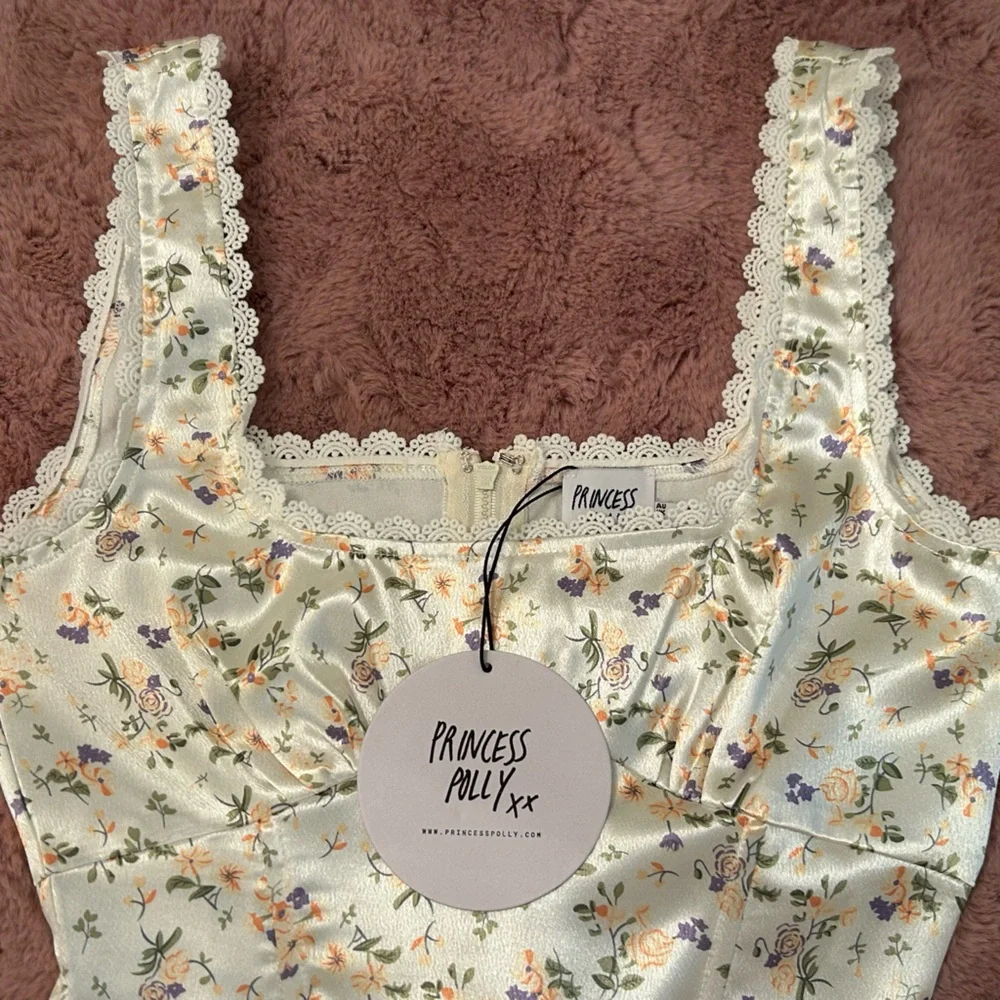 Princess Polly Floral Satin Corset Top - Picture 6 of 7